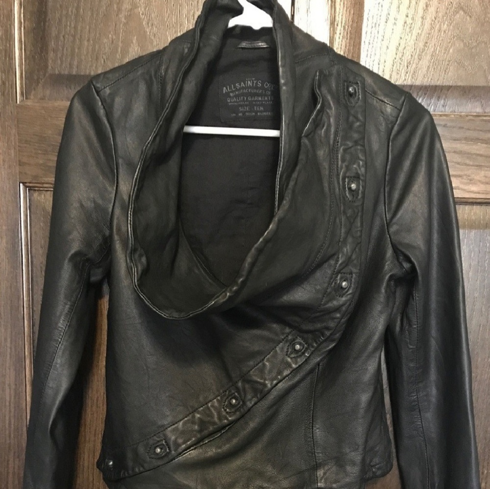All Saints Black Leather Jacket